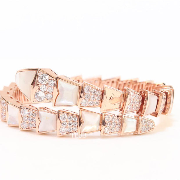 Serpenti rose gold and cz bracelet