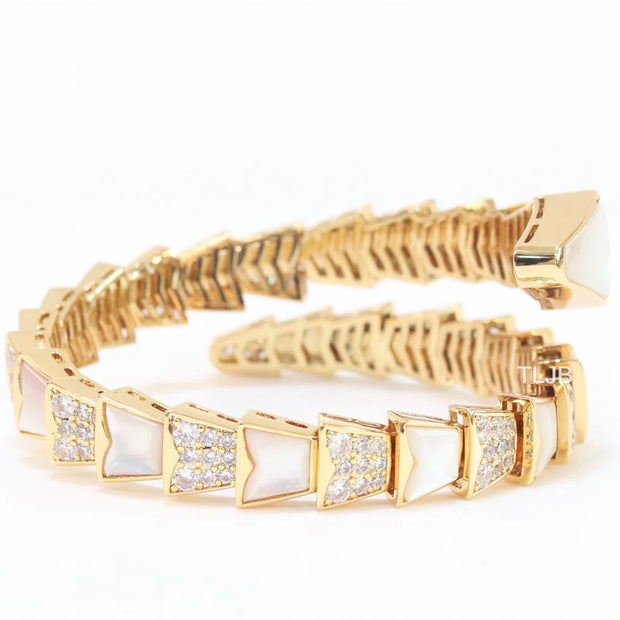 Serpenti gold and cz bracelet