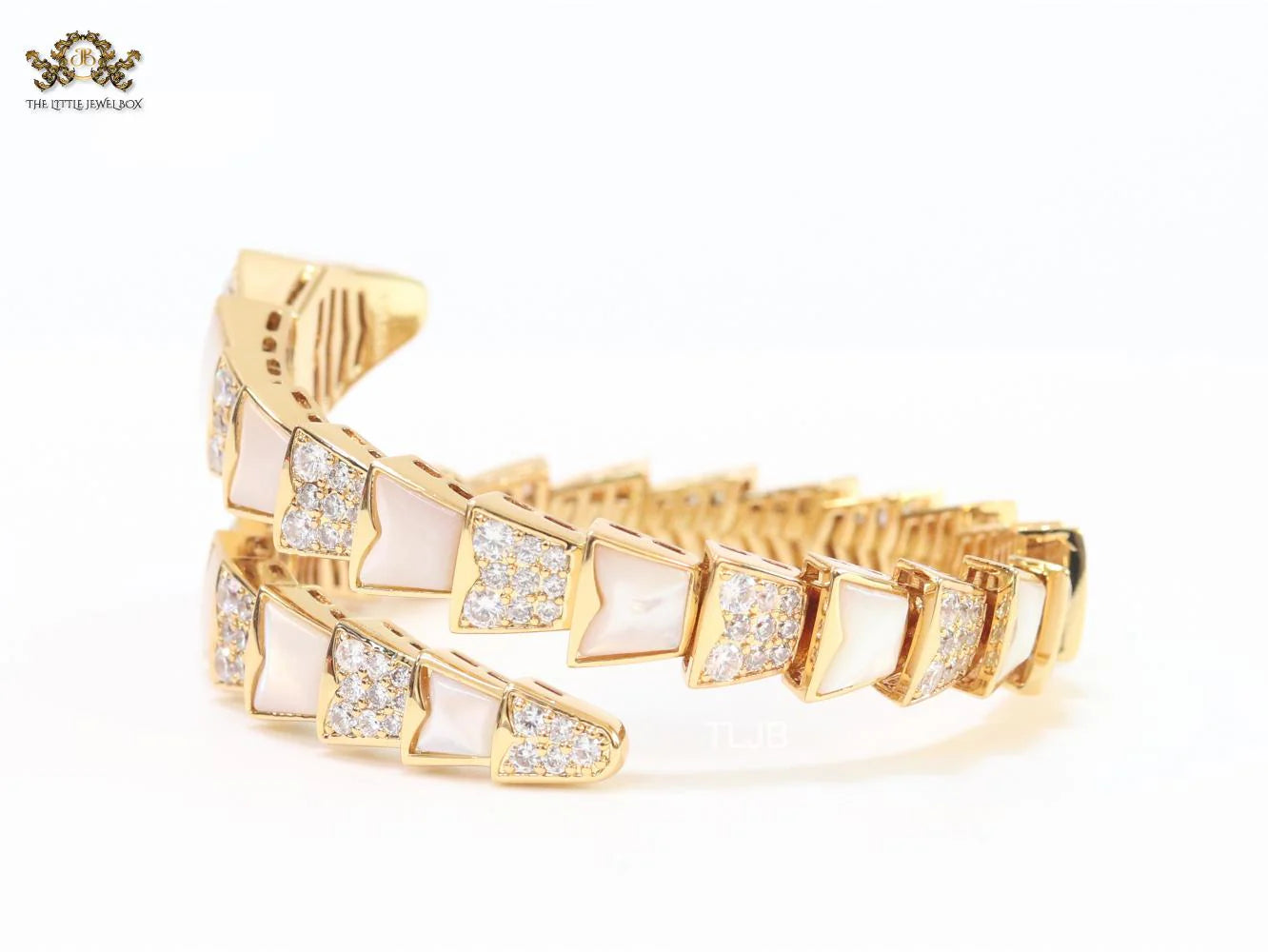 Serpenti gold and cz bracelet