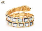 Serpenti black and gold three layer bracelet