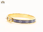 Alphabet H seek bracelet with blue print