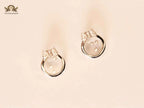 Bow ringed paltinum happy diamond earrings CHPRD