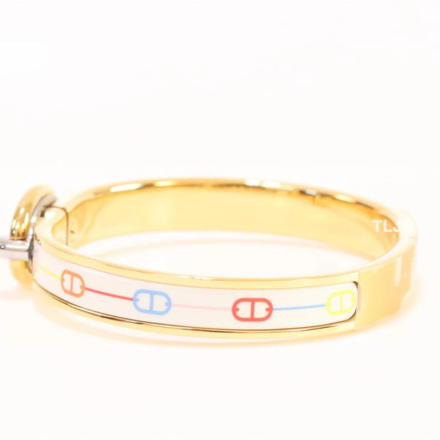 Alphabet H seek bracelet with white and multi colour print