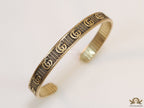Open Gold plated double G motif bracelet in antique finish