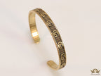 Open Gold plated double G motif bracelet in antique finish