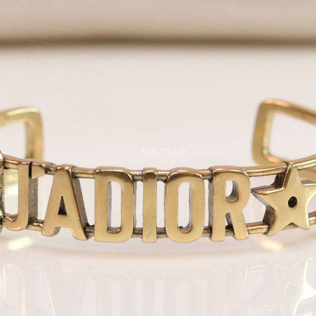 Open Gold plated bracelet with letters