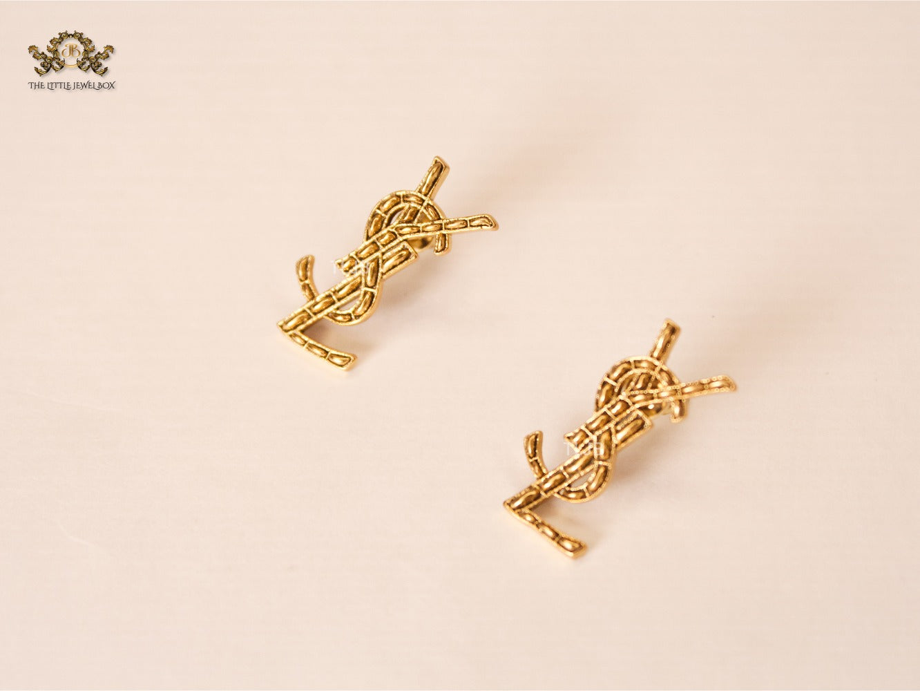 alphabet Y S L mini Antique Studs