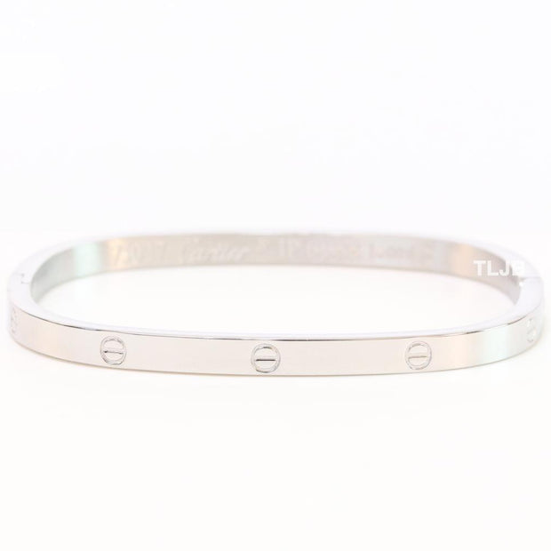 Silver plated rectangular screw bracelet