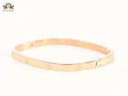 Rose gold plated plated rectangular screw bracelet