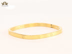 Gold plated plated rectangular screw bracelet