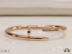 5mm thick rose gold plated nail shaped men’s bracelet