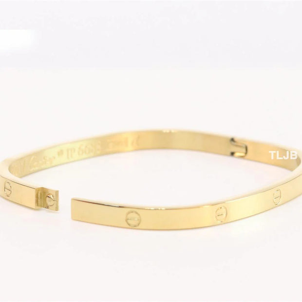 Gold plated plated rectangular screw bracelet