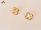 Alphabet L & V  golden dazzle earrings