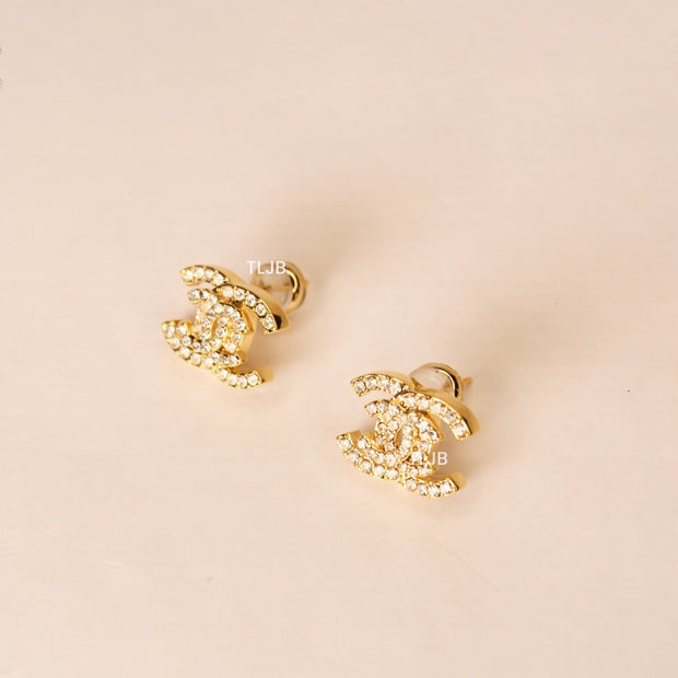 twin C Dazzle earrings Gold