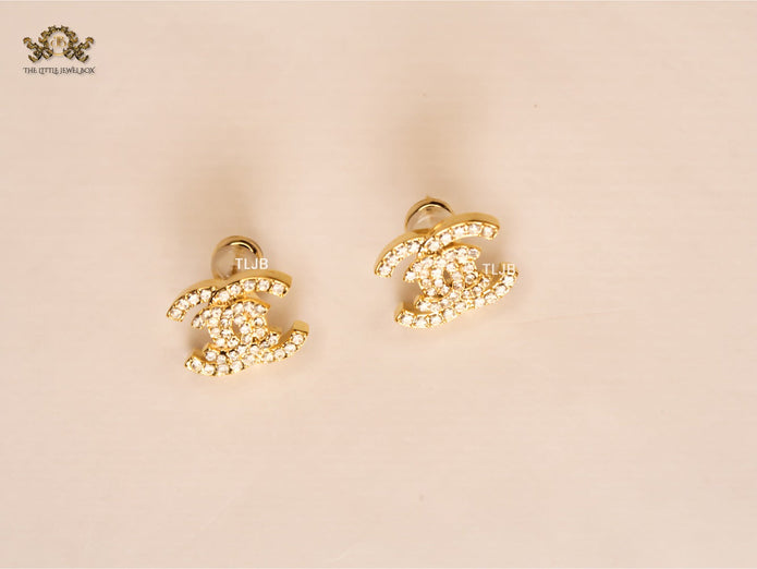 twin C Dazzle earrings Gold