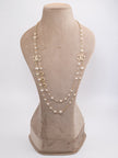 Double layered rustic gold and pear Double C chain