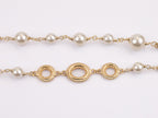 Double layered rustic gold and pear Double C chain