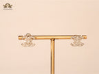 twin C Dazzle earrings Platinum