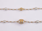 Gold Double C on Pearl chain