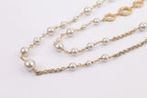 Double layered rustic gold and pear Double C chain