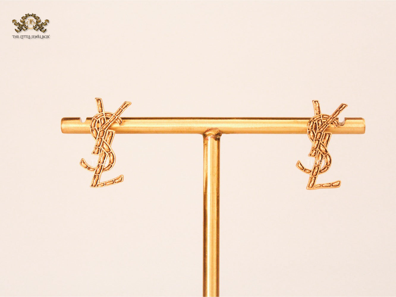 alphabet Y S L mini Antique Studs