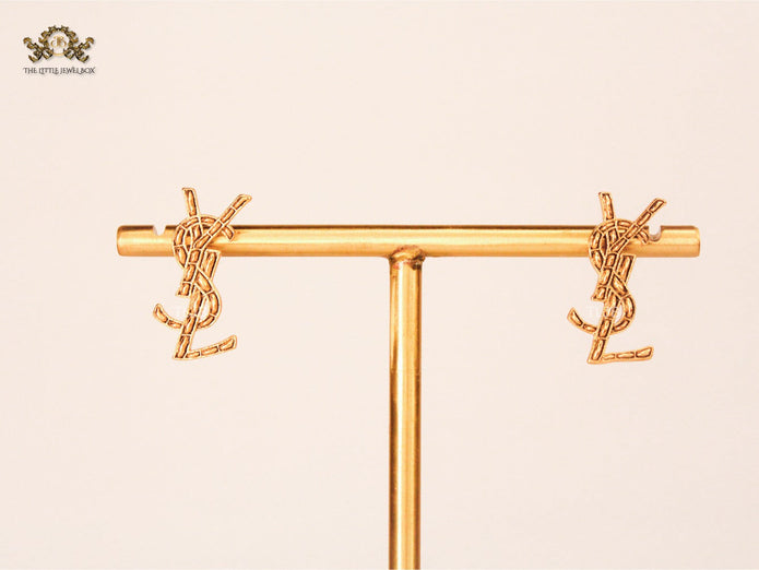 alphabet Y S L mini Antique Studs
