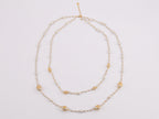 Gold Double C on Pearl chain