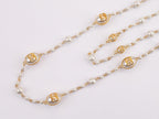 Gold Double C on Pearl chain