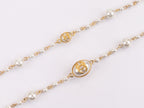 Gold Double C on Pearl chain