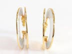 The Double Hoops - White