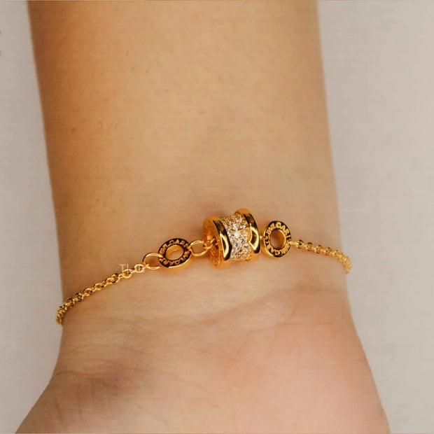 alphabet bvl golden sleek Axis Bracelet