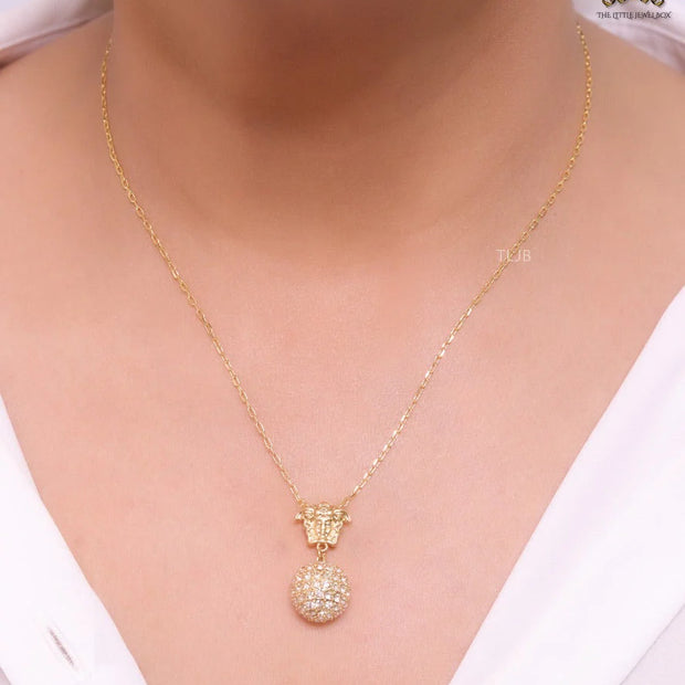Cz medusa ball pendant