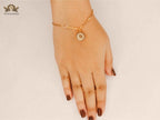 Alphabet L & V Lunar Charm white bracelet
