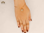 Alphabet L & V Lunar Charm white bracelet
