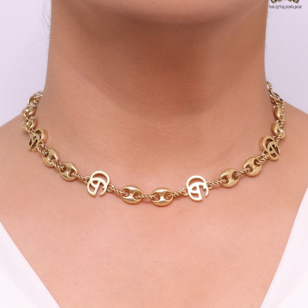 Double G gold plated chain