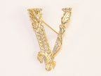 Alphabet V brooch