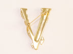 Alphabet V brooch