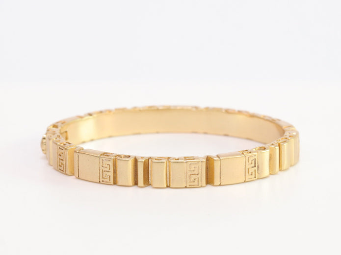 Medusa gold plated open bracelet