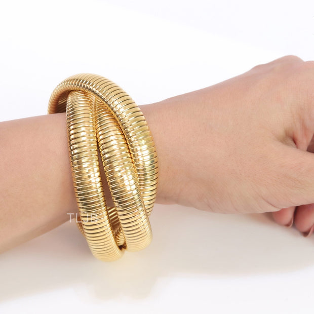 Layered gold bracelet