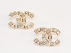 Double C gold studs