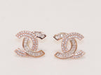 Double C half n half studs Gold