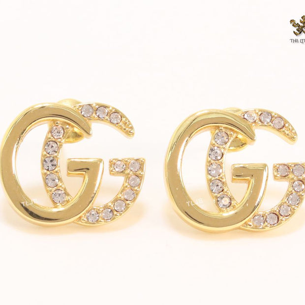 Double G CZ and gold studs