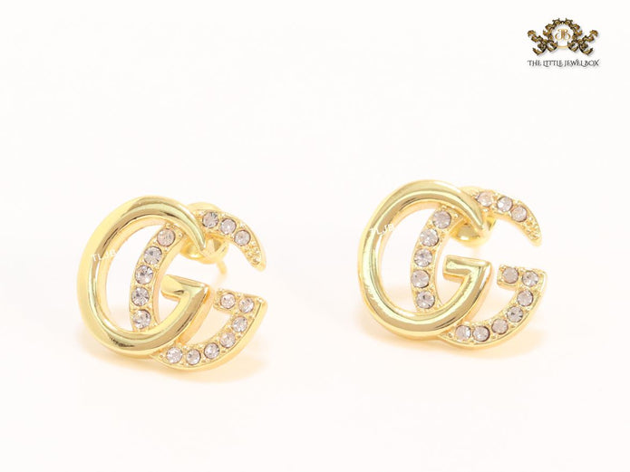 Double G CZ and gold studs