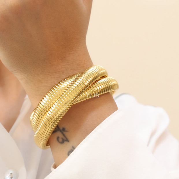 Layered gold bracelet