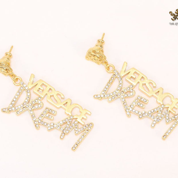 Gold DREAM danglers CZ