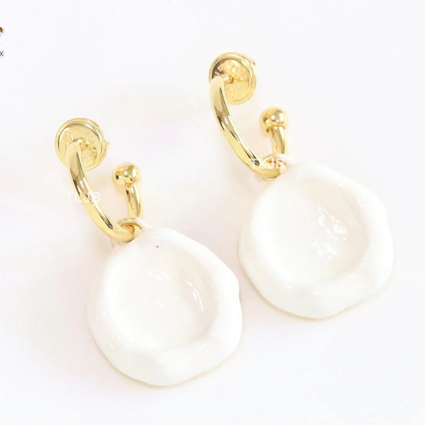 White enamel dangles