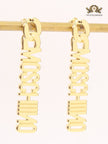 Alphabet M gold dangles