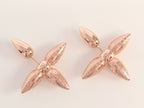 Rose gold cross studs