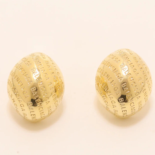 Gold alphabet embossed studs