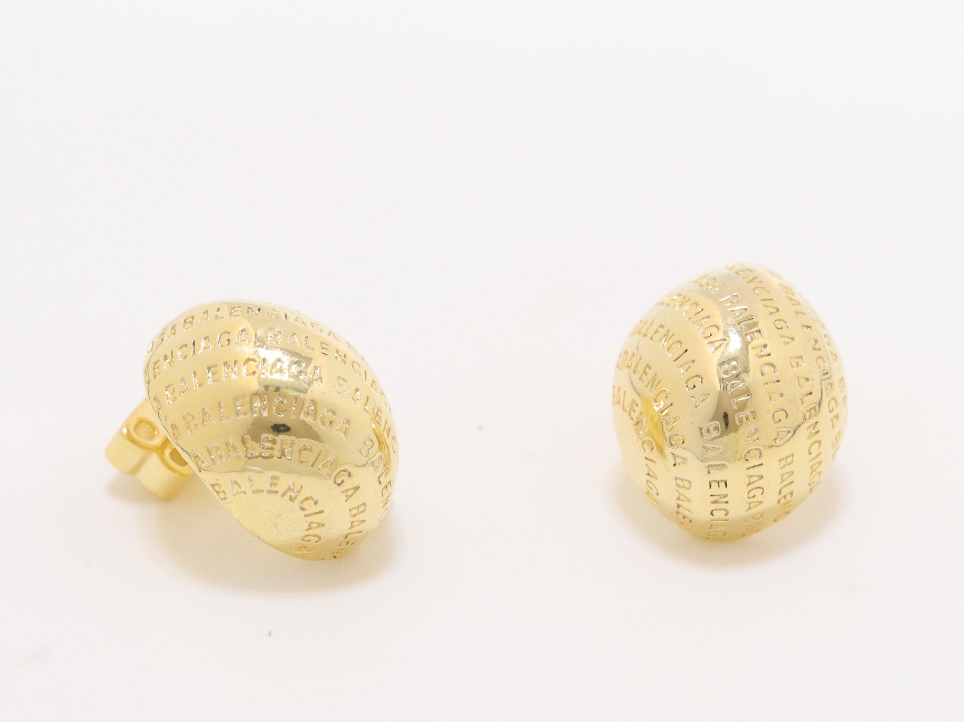 Gold alphabet embossed studs